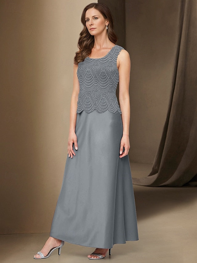 Simple Elegant Casual Mother Bride Piece 3 of Dress the A-Line FashionChic