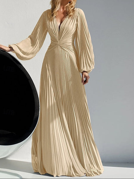 V Simple A-Line Elegant Bride the Neck Dress Mother of FashionChic