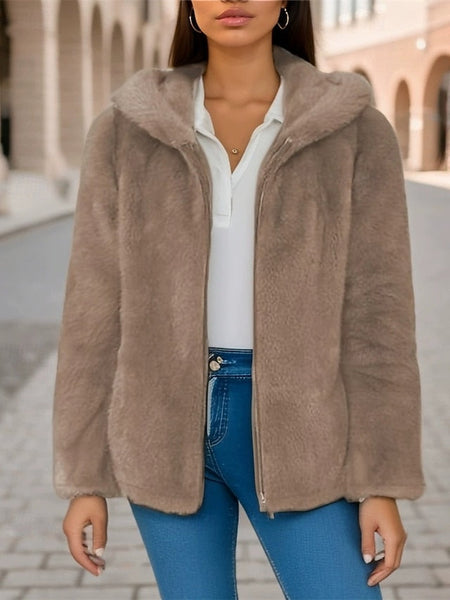 Zipper Comfortable Women's Jacket Casual Warm Pocket FashionChic