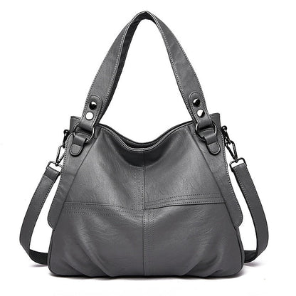 Women's Faux Leather – Burgundy Bag Large Shoulder FashionChic