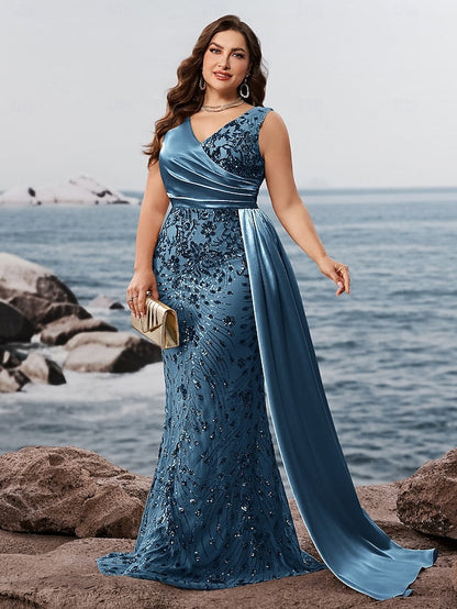 Gown Long / Trumpet Mermaid Formal Wear Dress Evening Sparkle FashionChic
