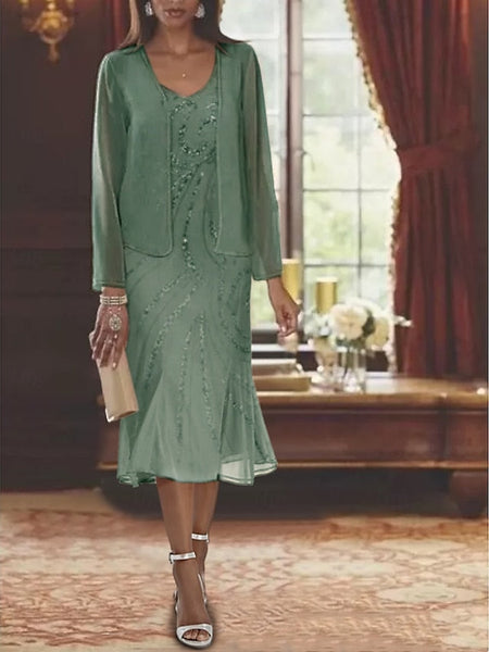 of Mother Two Wedding the Formal Bride Mermaid Beach Piece Dress FashionChic