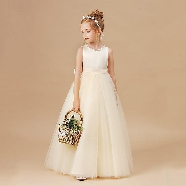 Girls' Girl Solid Kids Flower Dress Party Color FashionChic