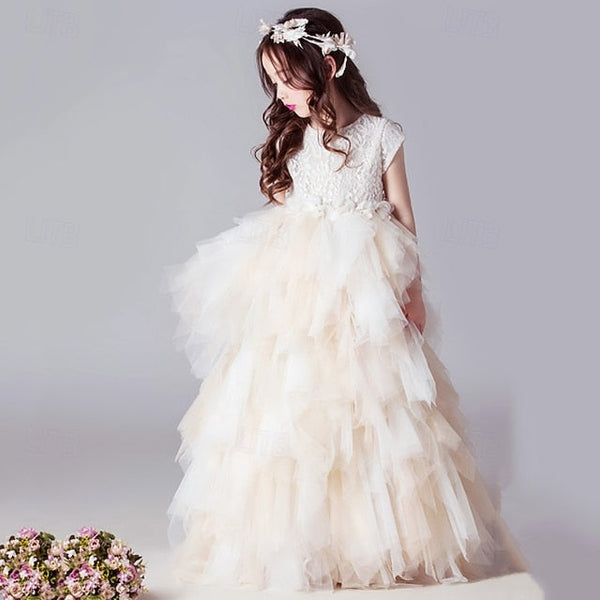 Girls' Girl Kid's Flower Dress Princess FashionChic