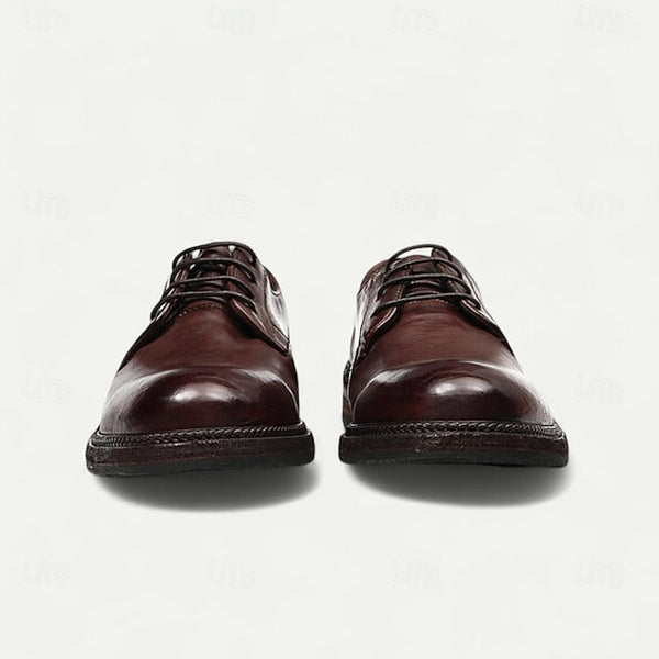 Shoes Welt Derby with Goodyear Leather Tan and Men's Clean FashionChic