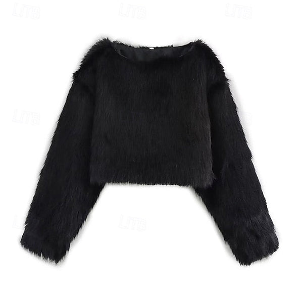 Coat Comfortable Faux Warm Furs Women's Leathers Fur FashionChic