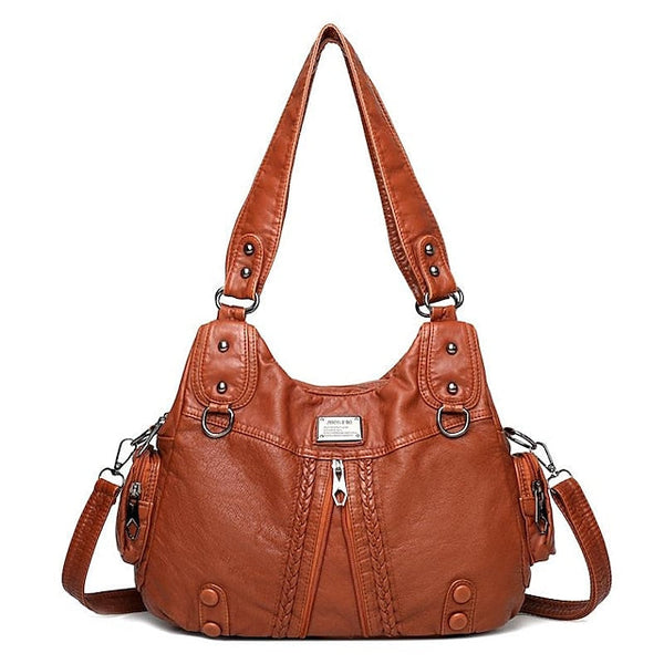 Boston Leather Handbag Shoulder Bag Women's Hobo PU FashionChic