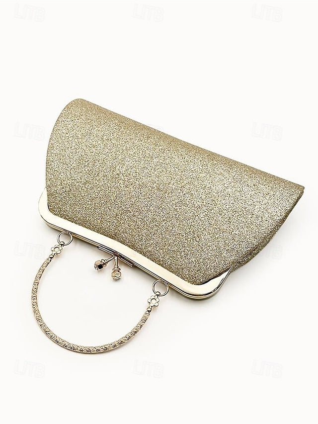 with Pleated Glitter Women's Vintage Clutch Evening Purse FashionChic