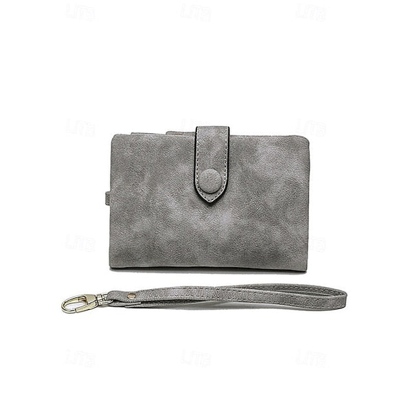 with Leather Women's Wrist Strap Faux Pink Wallet – FashionChic