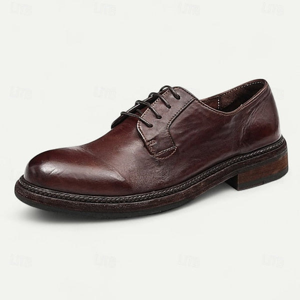 Shoes Welt Derby with Goodyear Leather Tan and Men's Clean FashionChic