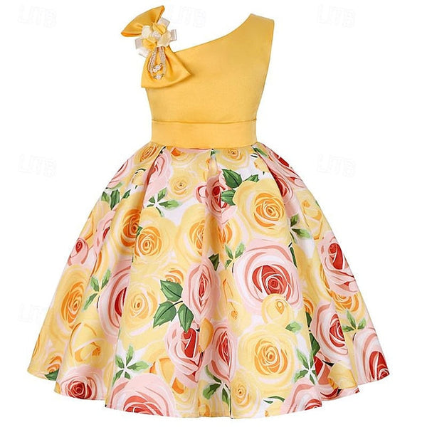 3D Sleeveless Flower Dress Party Girls' Easter Summer FashionChic
