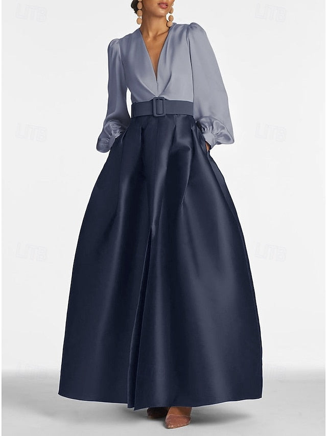 Gown High Guest Floor A-Line Dress Formal Split Wedding Evening FashionChic