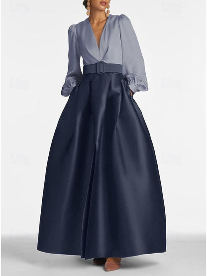 Gown High Guest Floor A-Line Dress Formal Split Wedding Evening FashionChic