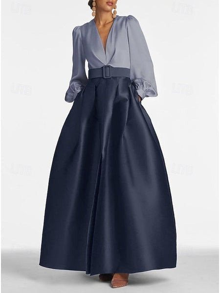 Gown High Guest Floor A-Line Dress Formal Split Wedding Evening FashionChic