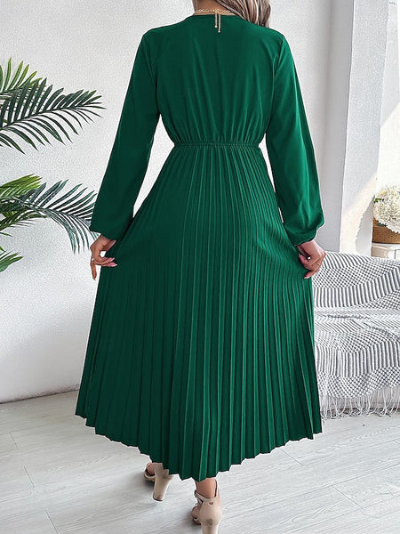 Women's Work Dress Satin A Line Dress Fashion Office Long