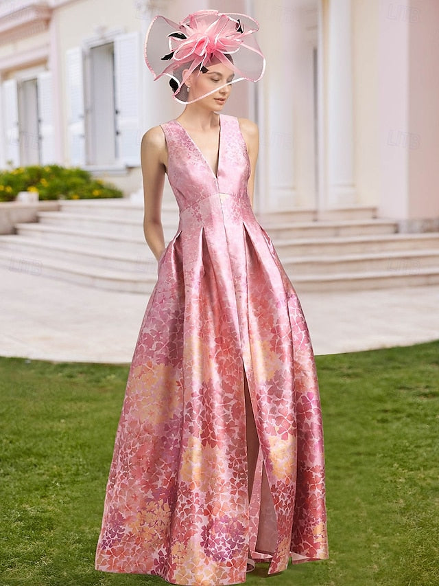 High A-Line Wedding Split Evening Gown Dress Beach Formal FashionChic