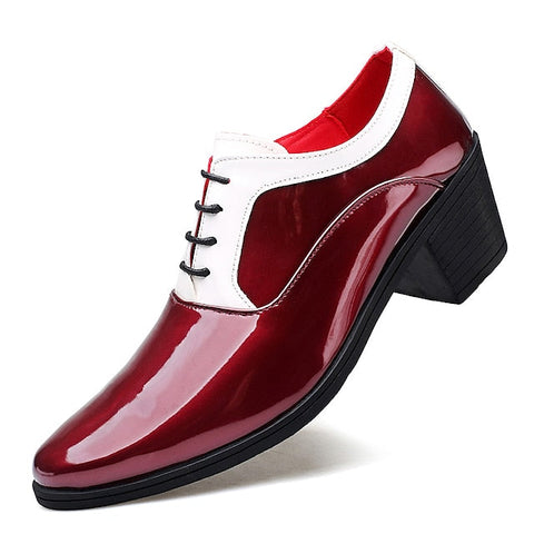 Faux Shoes White Oxford and Red Leather Men's Patent – FashionChic