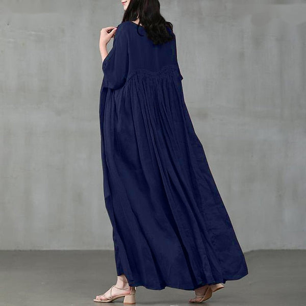Women's Long Dress Maxi Dress Cotton Blend Casual Dress FashionChic