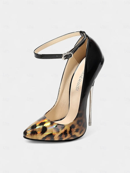 Patent Sexy Red Leopard Print Pumps – Women's Stiletto FashionChic