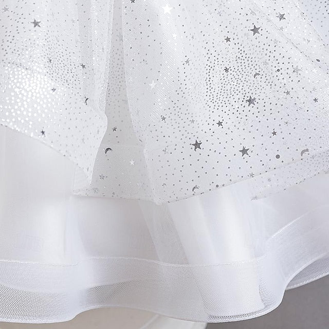 Sleeveless Dress Girls' Party Kids Girl Sequin Flower FashionChic