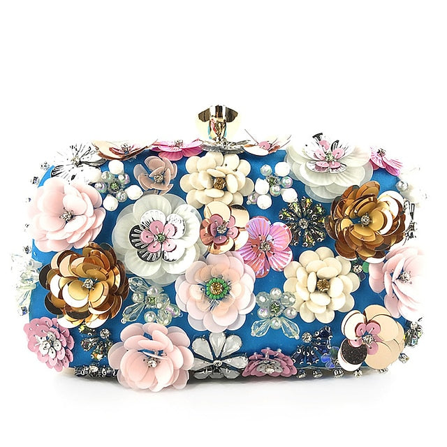 – 3D Embellished Evening Women's Clutch Flower Floral FashionChic
