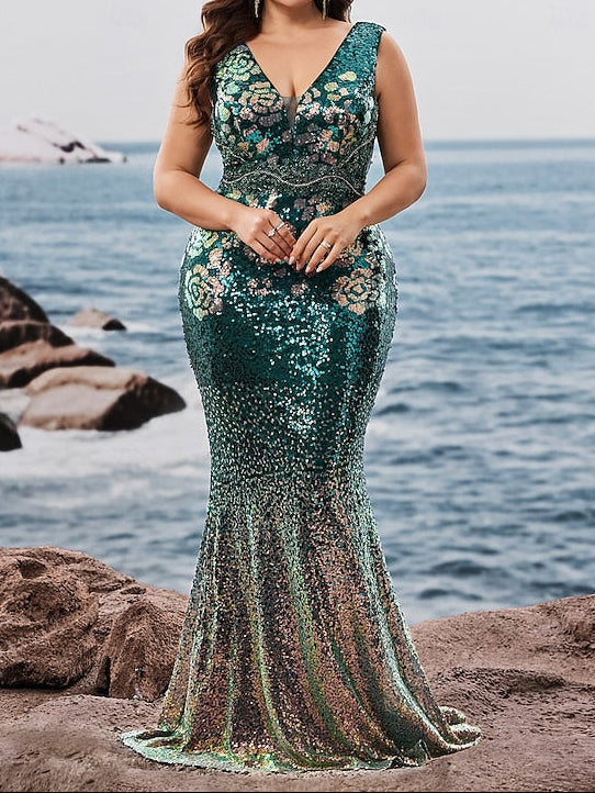 Mermaid Column Sheath Gown Trumpet / Evening FashionChic
