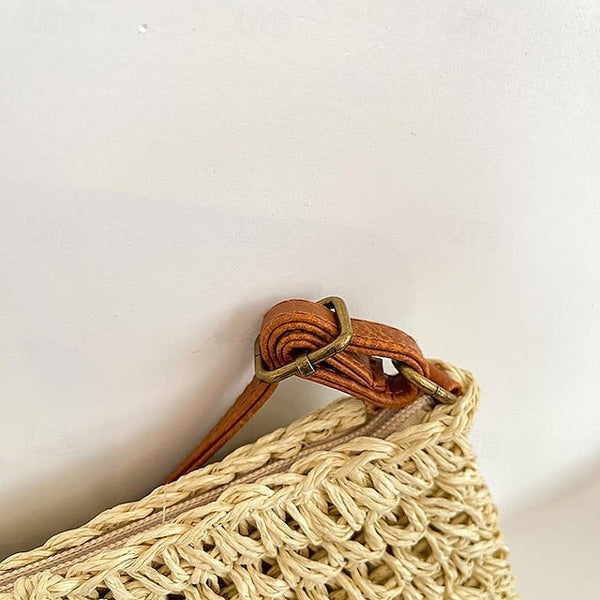Tassel Women's Bag Woven Boho Handbag – Straw Crossbody FashionChic