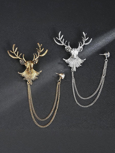 Men's Pin Brooch with Lapel Christmas Deer FashionChic