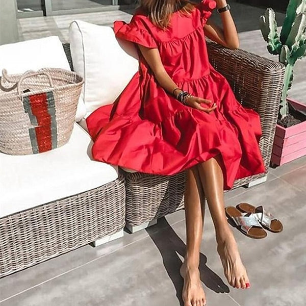 Women's Mini Dress White Dress Casual Dress Summer Dress