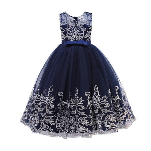 Kids Christening Wedding Girls' Flower Dress Sleeveless FashionChic