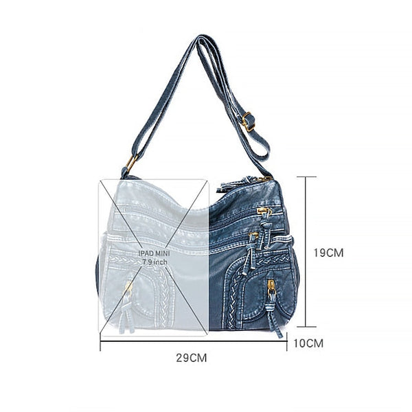 Leather Women's Faux Shoulder Brown Vintage Bag – Boho FashionChic