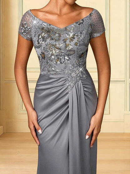 Mermaid / of Mother Crew the Elegant Trumpet Bride Neck Dress FashionChic