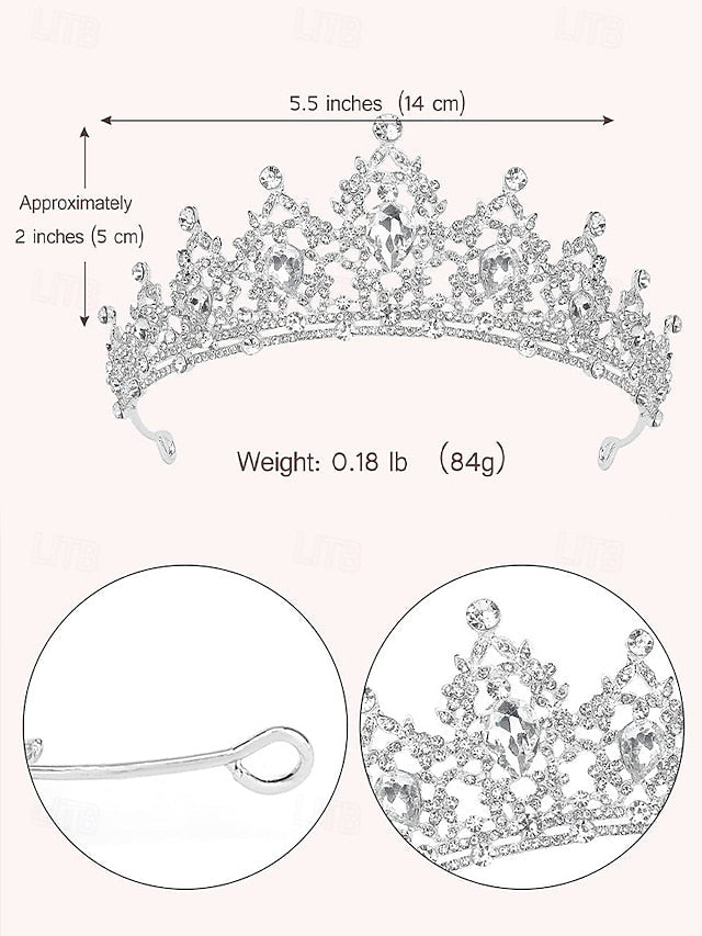 Rhinestone Set Elegant and – Women's Jewelry Tiara Silver FashionChic