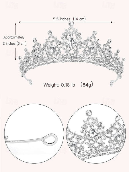 Rhinestone Set Elegant and – Women's Jewelry Tiara Silver FashionChic