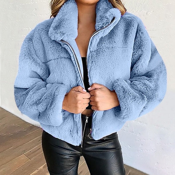 Coat Faux Fur Women's Winter Teddy Warm FashionChic