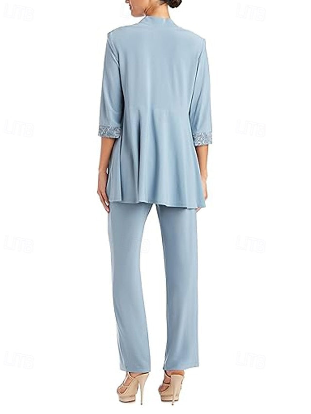 Piece of Mother Bride Elegant Pantsuit the Dress 3 FashionChic