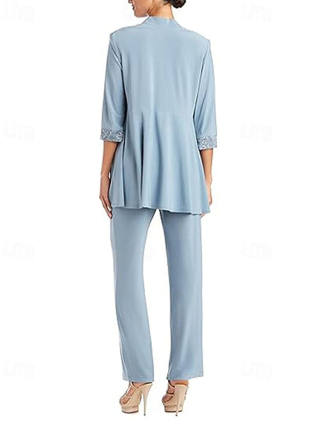 Piece Bride Mother 3 of Pantsuit Elegant Dress the FashionChic