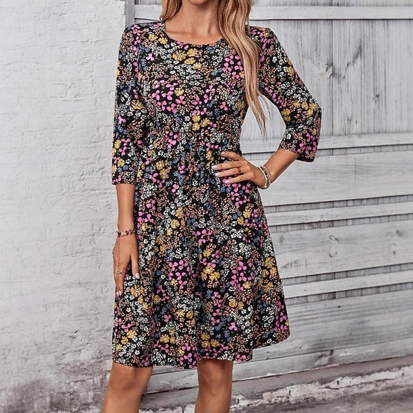 Women's Mini Dress Floral Dress Print Dress Modern Outdoor