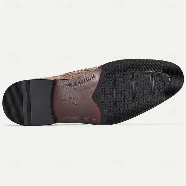 Oxford Genuine Leather – Crocodile Men’s Elegant Shoes Print FashionChic