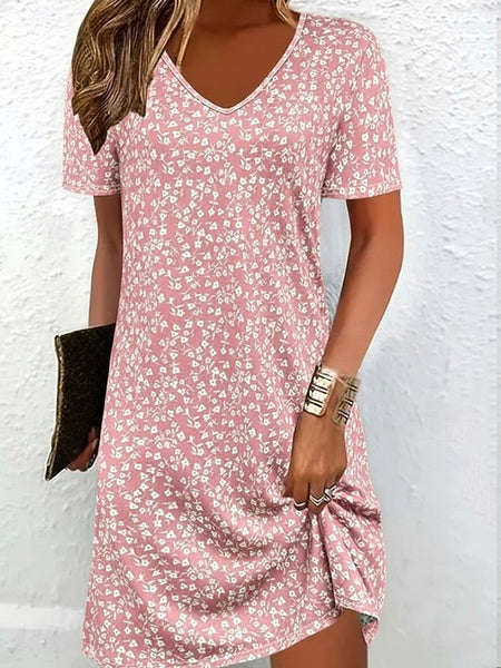 Women's Mini Dress T Shirt Dress Tee Dress Sundress A Line FashionChic