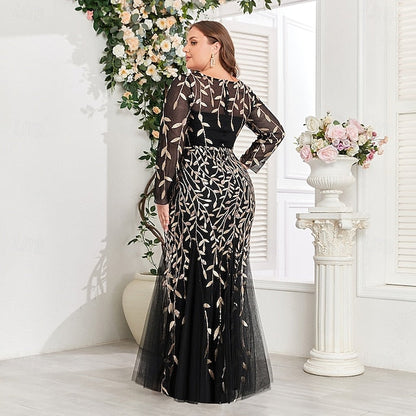 / Floor Mermaid Formal Sparkle Evening Dress Gown Trumpet FashionChic