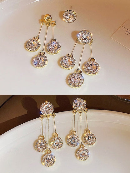 Women – Elegant Crystal Dangle for Sparkling Earrings FashionChic