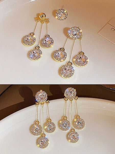 Women – Elegant Crystal Dangle for Sparkling Earrings FashionChic