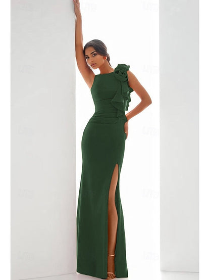 Evening Column Wedding Guest Elegant Gown / Dress Sheath Formal FashionChic