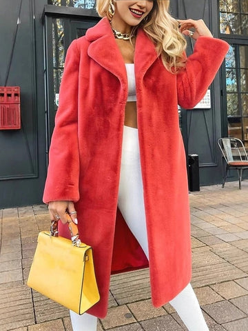 Fur Women's Warm Comfortable Faux Furs Coat FashionChic