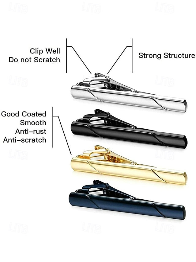 Clip Men's Colors 7 Tie Metal Classic Available - FashionChic