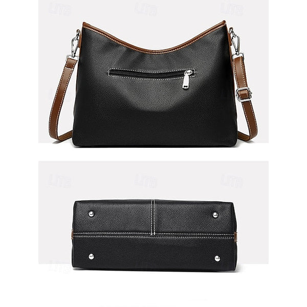 Bag Brown Hobo Leather Faux with Accents Green FashionChic