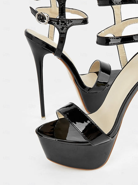 – Patent Women's High Platform Leather Heels Stiletto FashionChic
