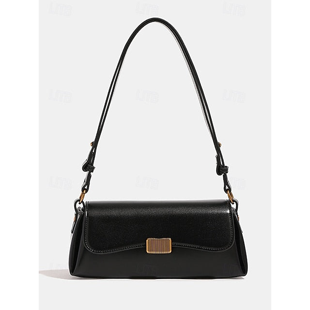 Daily Shopping Office Leather Tote Women's Baguette Bag PU FashionChic