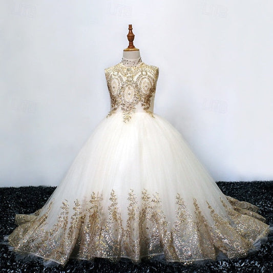 Flower Girls' Girl Kid's Evening Gown Dress Formal FashionChic